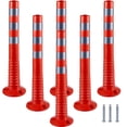 thumbnail image 1 of VEVOR Traffic Delineator, 6 PCS Posts Channelizer Cone, Delineator Post Kit 30” in Height, PU Traffic Post, Orange Safety Cones, Portable Spring Posts with Base, Barrier Cones with Reflective Bands, 1 of 9