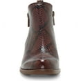 thumbnail image 2 of Lucky Brand Women's Basel Ankle Booties Rounded Toe Red Slither Snake Boots (Sugar Red Slither, 6), 2 of 5