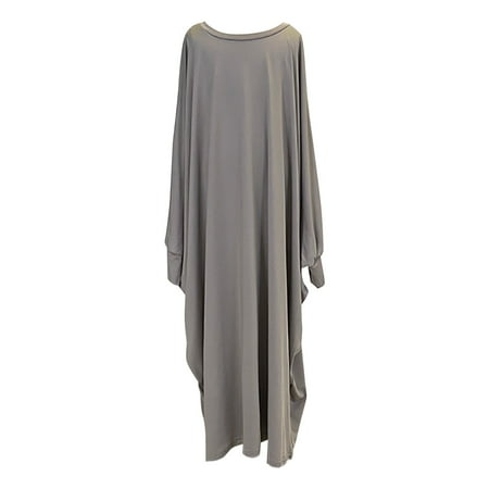 

Spring Dresses for Teens Kids Toddler Baby Girls Spring Summer Solid Batwing Sleeve Robe Princess Dress Praying Hijabs Abaya Niqab Burka Hijab Clothing Dress Islam