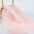 thumbnail image 4 of 2 Yards Mesh Lace Fabric 63inch Pink Gauze with White Pearl Nylon Mesh Tulle Lace Fabric for Bridal Veils Dress DIY Crafts Curtain Home Vintage Decor, 4 of 6