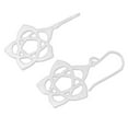 thumbnail image 2 of NOVICA Artisan Handmade Sterling Silver Dangle Earrings Floral Star from Thailand [1.4 in L x 0.9 in W] ' Lotus Stars', 2 of 5