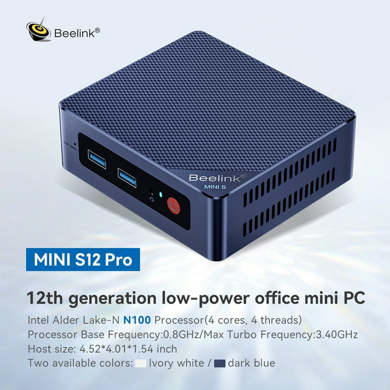 new Beelink Mini S12 Pro intel N100 Mini S Mini PC RAM 16GB SSD 500GB DDR4  Desktop Gaming office home mini pc beelink mini S12 - Walmart.com