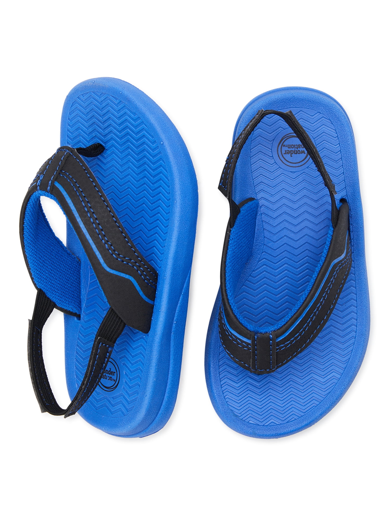 Wonder Nation Toddler Boys Sport Flip Flops, Sizes 5/6-11/12
