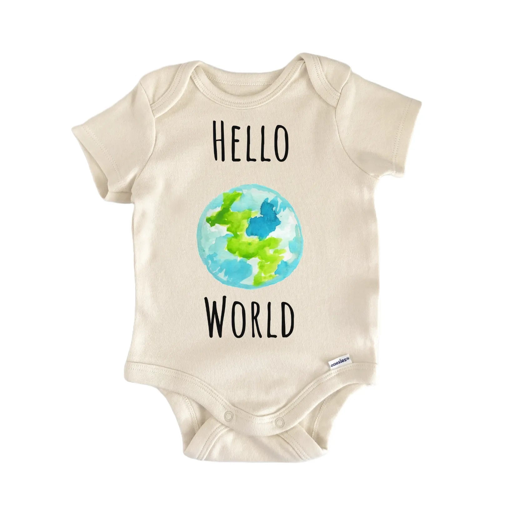 Hello World Planet Astronomer Earth Baby Gift Baby Onesie®