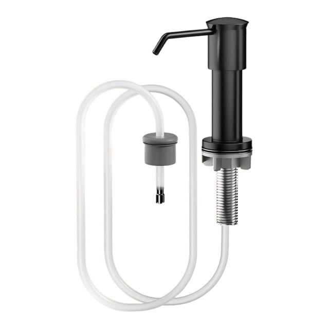 Dispensador de jabón con bomba integrada para dispensador de líquidos de encimera, accesorio de baño Negro