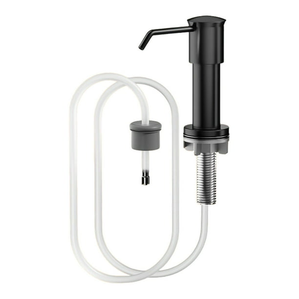 Dispensador de jabón con bomba integrada para dispensador de líquidos de encimera, accesorio de baño Negro