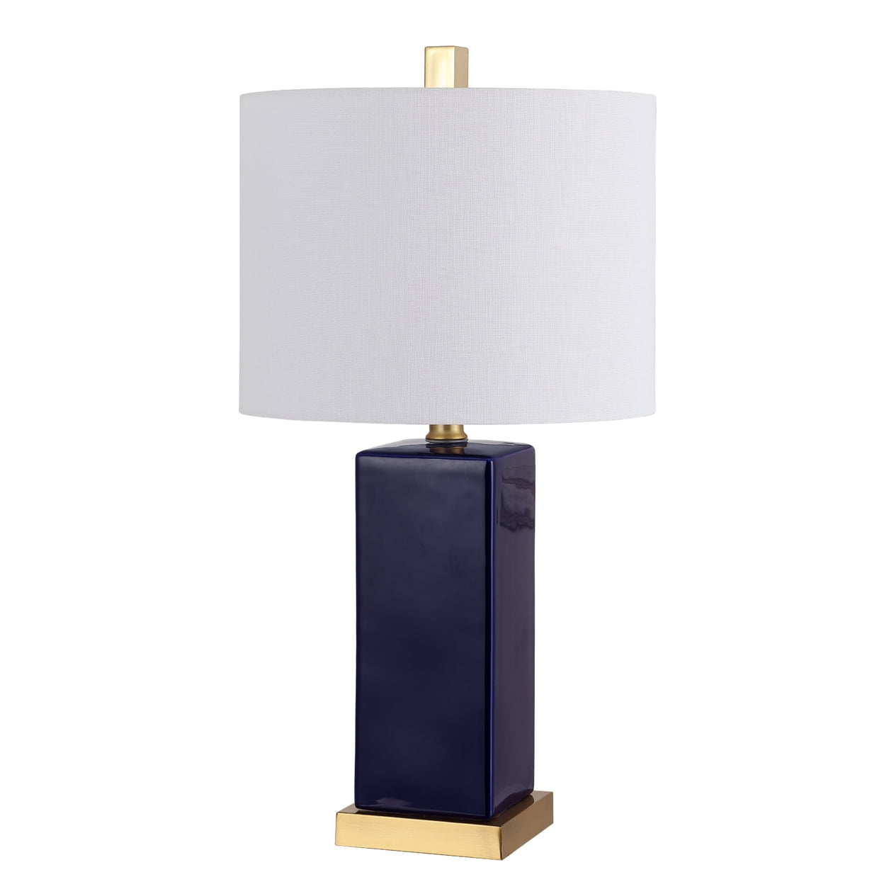 SAFAVIEH Wendi 23 in. Solid Ceramic Table Lamp, Navy Blue