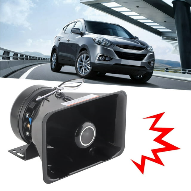 Altavoce De Sirena De Cuello De Alarma De Automóviles De 200 W, Compatibilidad Universal De Acero Y ABS, Para La Mayoría De Los Vehículos Con De Alarma