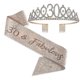 thumbnail image 1 of Birthday Sash And Tiara Rose Gold Birthday Sash Crown 40 & Fabulous Shoulder Strap And Tiara For Women, 1 of 5