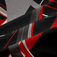 thumbnail image 5 of Homewish Swirl Lines Kitchen Curtains,Abstract Geometric Black Out Curtains Pack of 2 (42x63 Each),Red White, 5 of 6