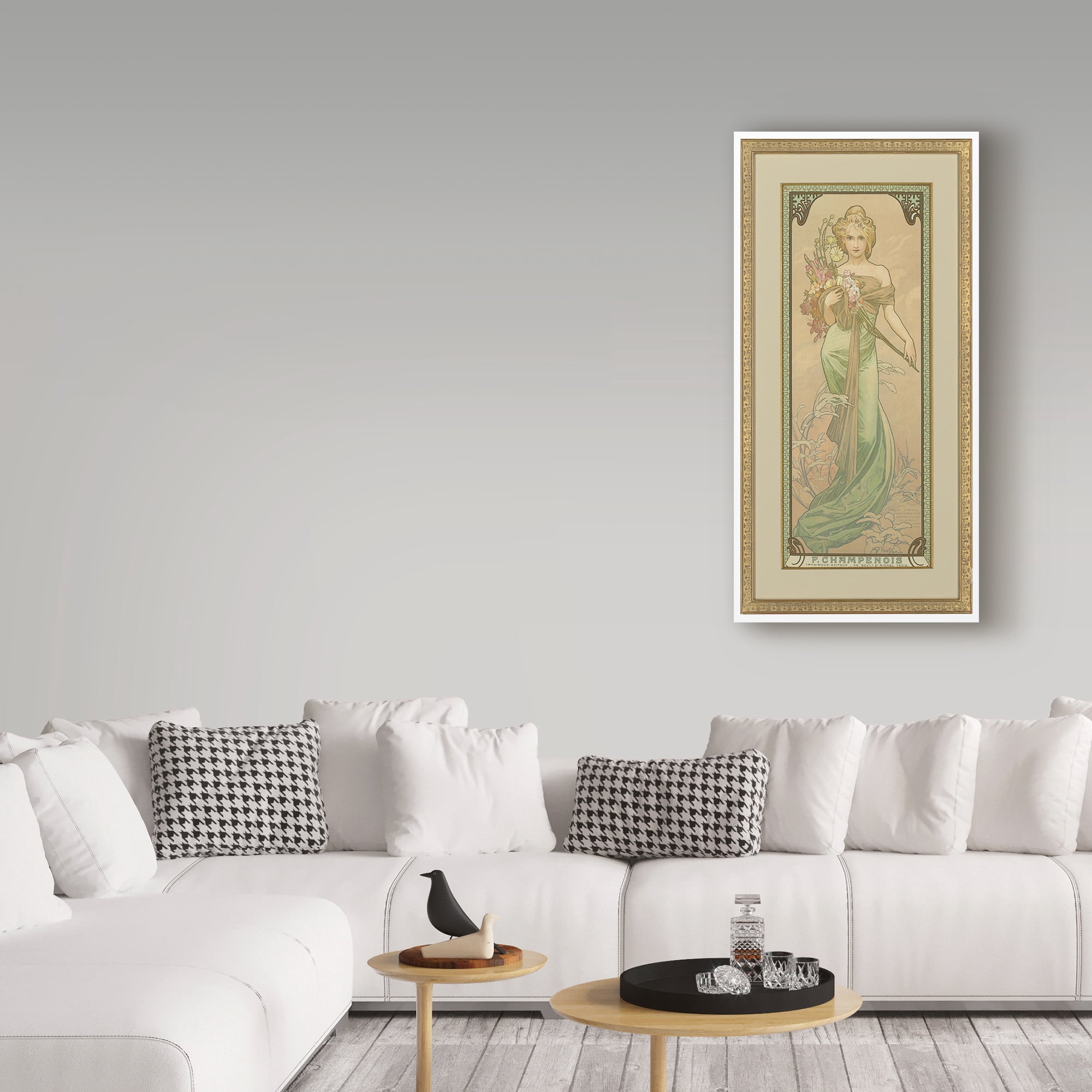 Trademark Fine Art 'Four Seasons: Spring, 1900' Canvas Art by Alphonse Marie Mucha