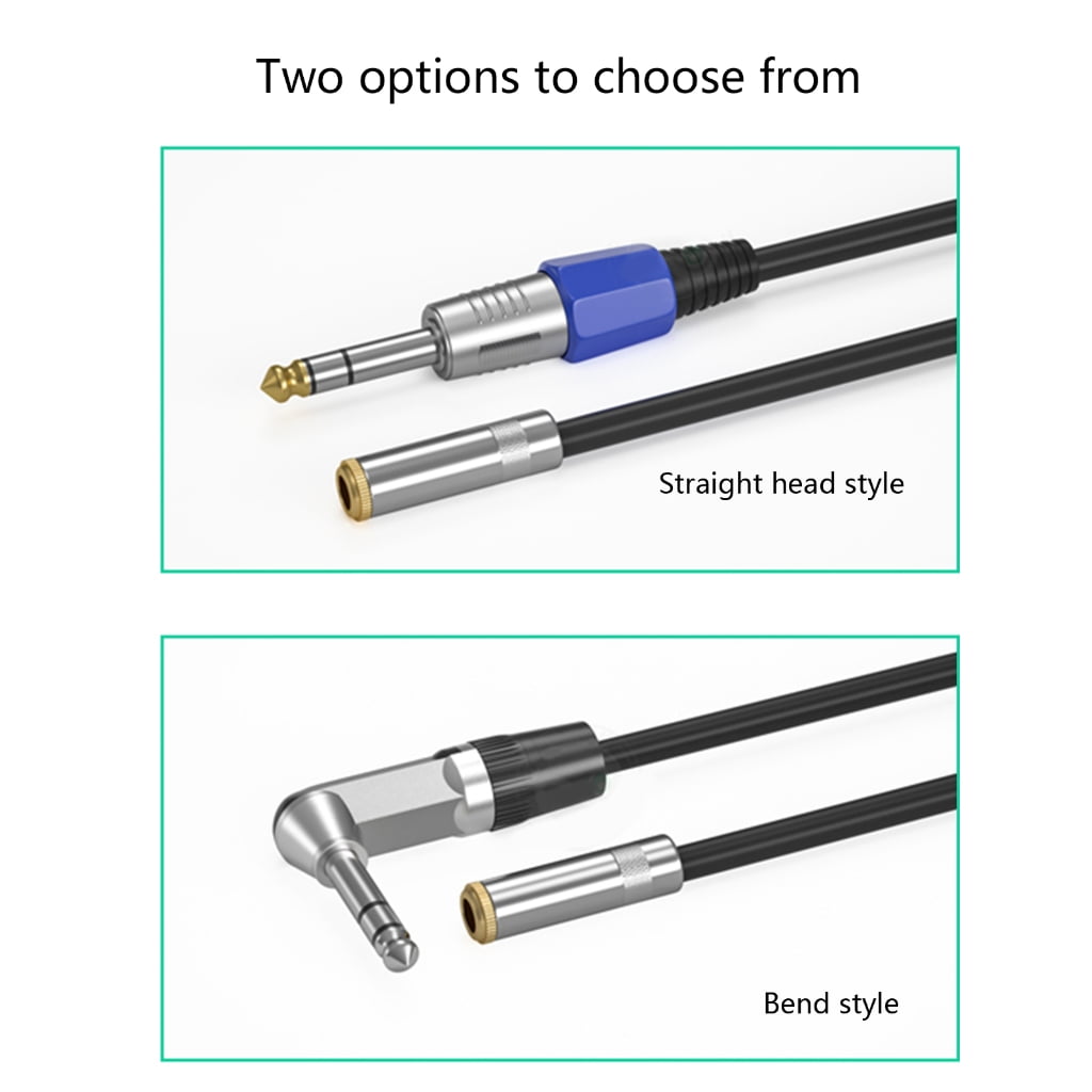 Bottone 3.5mm to 1/4 Headphone Adapter Cable 3.5mm 1/8inch Female TRS to 6.35mm 1/4inch Male TRS Stereo Cable for Guitar