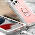 thumbnail image 3 of SaniMore for iPhone 13 Pro Max 6.7" 2021 Case with Hidden Bracket Rugged Heavy Duty Protective [Hard PC Back + Silicone Bumper] Shokcproof Anti-drop Tri-layer Hybird Armor Shell, Gray/Rosegold, 3 of 7