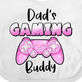 thumbnail image 4 of Inktastic Dad's Gaming Buddy- Pink Controller Boys or Girls Baby Bib, 4 of 4