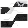 thumbnail image 4 of TKKCS Mens Polo Shirts with Pockets Short Sleeve- Moisture Wicking Performance Casual Summer Golf Shirts Black Size 3XL, 4 of 8