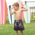 thumbnail image 4 of FORMRS Boys Swim Trunks Quick Dry Mesh Liner Boardshorts Sizes XS-XL, Black Astronaut Record, 4 of 7