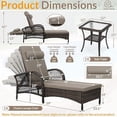 thumbnail image 2 of EPICOZY Outdoor Wicker Lounge Chair Set, 6-Position Adjustable Patio Chaise Lounge w/Side Table, All Weather Lay Flat Pool Sunbathing Recliner, Armrest & Head Pillow, Fade-Resistant, Beige, 2 of 7