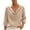 *Khaki, variant on VBVC Women's Cowl Neck 3/4 Sleeve Blouse,Ladies Loose Fit Casual Tunic Tops,Elegant Work Office Shirts for Women,Army Green,S-2XL