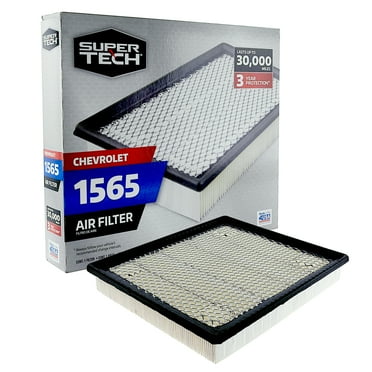 Super Tech 1565 Engine Air Filter, Replacement Filter for GM or Chevrolet Fits select: 2013-2015 CHEVROLET MALIBU, 2014-2020 CHEVROLET IMPALA