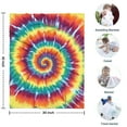 thumbnail image 4 of Colorful Rainbow Tie Dye Spiral Pattern Blanket,Comfortable Soft Flannel Throw Blanket,All Season,Warm Lightweight Blankets for Sofa Bed Couch Living Room Chair,30"x40", 4 of 4