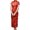 Red, variant on Women Cheongsam Long Dress Evening Short Sleeve Slim Fit Maxi Dress Floral Faux Silk Stand Collar Bodycon Qipao Retro Embroidery Pattern Dresses