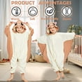 thumbnail image 4 of Flying Squirrel Onesie Kids CANASOUR Cosplay Animal Pajamas for Girls and Boys Polyester 8-10 Years, 4 of 6
