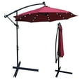 thumbnail image 6 of ENYOPRO Patio Offset Umbrella, Cantilever Umbrella w/ Solar Lights, Large Hanging Market Umbrella w/ Crank & Cross Base, Waterproof UV Protection Outdoor Umbrella w/ Vent Top for Yard Garden. T1679, 6 of 7
