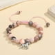 thumbnail image 4 of Pulsera MIXJOY de piedra natural trenzada con cuerda rosa con forma de caballo, 4 of 7