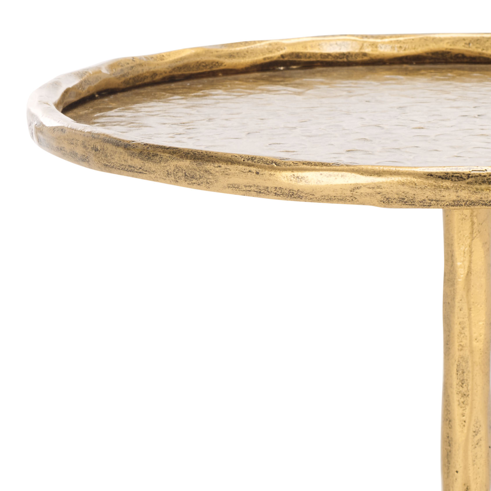 Safavieh Couture Tanyarose Metal and Marble Round End Table, Black/Black