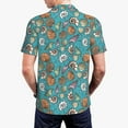thumbnail image 3 of Balery Cute Conch Printed Men’s Short Sleeve Polo Shirt, Midweight Men's Shirt,Golf Polo shirts -Large, 3 of 8