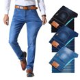 thumbnail image 2 of Pantalones vaqueros de marca de estilo clásico para hombre de Wang Brother, pantalones vaqueros ajustados elásticos informales de negocios, pantalones azules claros y negros para hombre, 2 of 5