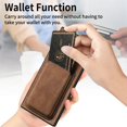 thumbnail image 3 of 2-In-1 Magnetic Detachable Vintage Leather Case With Card Bag For Samsung,iPhone 15 Pro, 3 of 6
