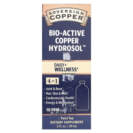 Sovereign Silver Natural Immunogenics Bio-Active Copper Hydrosol, 10 ppm 2 oz Liquid