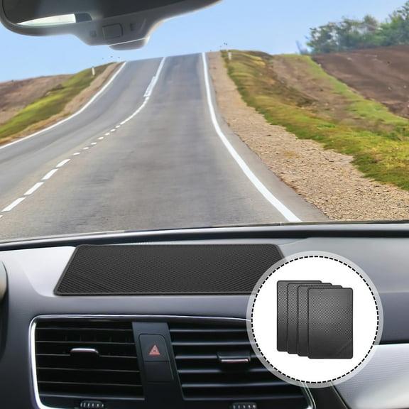 Soimiss Car Dash Mat with Anti-slip Function for Driving Black Silicone for Car Owners