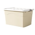 thumbnail image 1 of D Thickened Storage Box With Wheels Large Capacity Home Organization Box For Toys Clothes And Quilt Beige Plastic Durable And Portable 18.5 X 13.7 X 10.2 Inches 1.10 Lb, 1 of 7