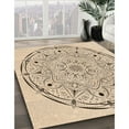 thumbnail image 3 of Ahgly Company Machine Washable Indoor Round Transitional Bronze Brown Area Rugs, 5' Round, 3 of 7