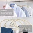 thumbnail image 5 of Premium Clear Hangers (Pack of 50) Heavyduty-Acrylic No Shoulder Bump Suit Hangers - Space Saving Clothes Hangers,Rounded Hanger for Coat,Sweater,Jackets,Pants Clear/Gold,50-Pack, 5 of 6
