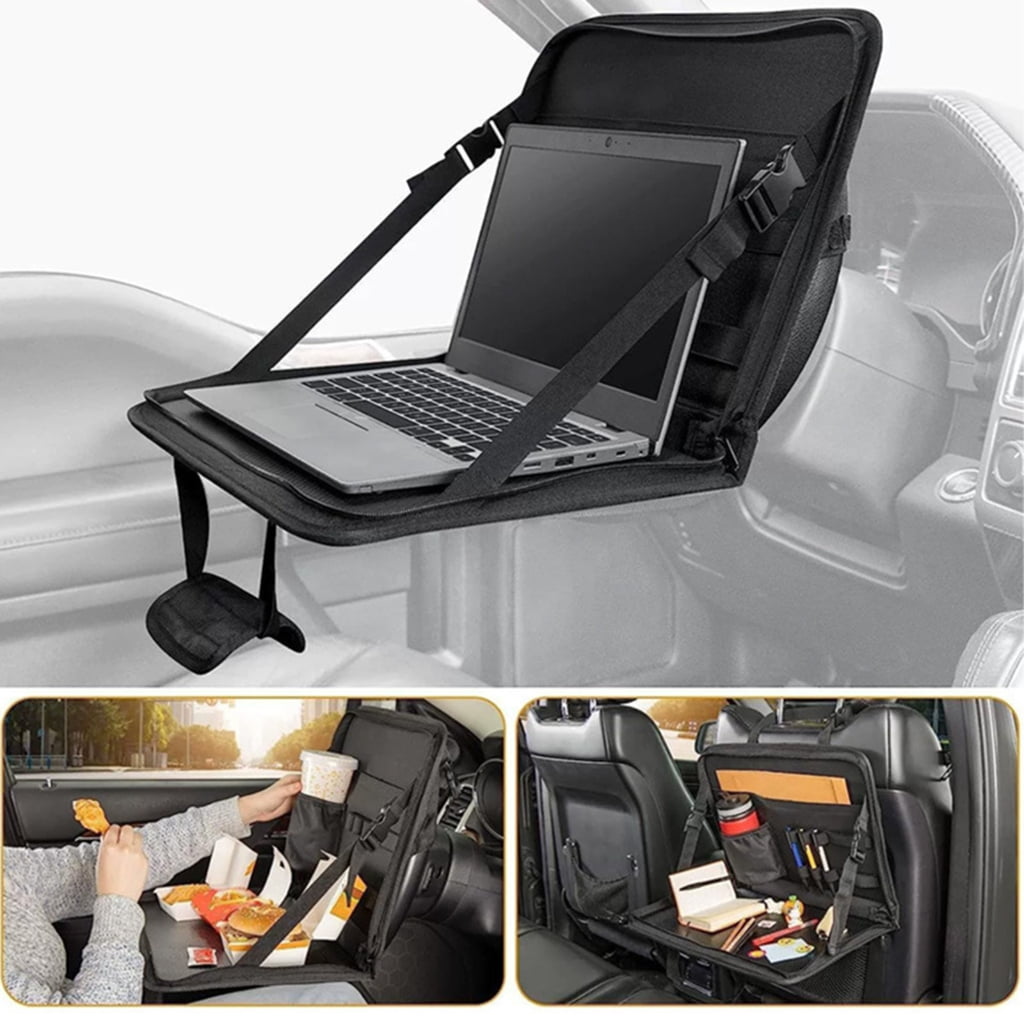 Multifunctional Car Tray Table Portable Folding Car Desk for Steering Wheel & Seat Back for Large Vehicles Like Trucks
