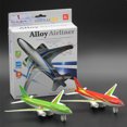 thumbnail image 1 of Modelo de avión de aleación Boeing 777, avión de pasajeros, versión con luz y sonido de fuerza de retroceso, caja de ventana, 1 of 1