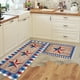 thumbnail image 5 of Juego de dos alfombras de cocina con temática del Día de la Independencia, con felpudos patrióticos antideslizantes con estampado de banderas rojas, blancas y azules para fregadero y cocina., 5 of 6
