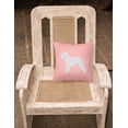 thumbnail image 2 of Bedlington Terrier Checkerboard Pink Fabric Decorative Pillow, 2 of 2