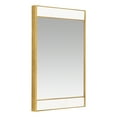 21x32 Lina Modern Wall Mirror, Gold with Marble