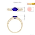 thumbnail image 4 of ANGARA Natural 1.25 ct Tanzanite Vintage Style Ring with Diamond Accents in 14K Yellow Gold for Women (Size-8x6mm) | December Birthstone, Anniversary, Jewelry Gift for Women | Natural Tanzanite Ring, 4 of 9