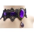 thumbnail image 4 of Gargantilla de vampiro estilo gótico de estilo retro hecho a mano con encaje de estilo real, pulsera y cadena con colgante negro, 4 of 4