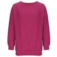 thumbnail image 6 of Karight Casual Women 2025 Fall Sweater Long Sleeve Ribbed Knit Pullover Loose Crewneck Batwing Split Sweater, 6 of 8
