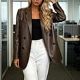 thumbnail image 5 of Drovellove Plus Size Women's Long Sleeve Faux Leather Moto Jacket | Quilted Biker Blazer for Commute, Office, or Night Out, 5 of 5