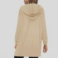 thumbnail image 4 of Women's Casual Long Sleeve Draped Open Front Knit Cardigan Sweater Outwear Coats with Pocket, 4 of 6