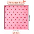 thumbnail image 2 of 20 Sheets Flower Wrapping Paper 22.4 x 22.4In Wedding Bouquet Packaging Waterproof Wrap Paper Plastic Bouquets Wrapper DIY Crafts Strawberry Patterns Birthday Florist Decor Gifts Cerise Cerise, 2 of 9