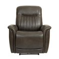 thumbnail image 1 of Fauteuil Inclinable à Bras Courbé en Cuir à Prix Réduit El Paso Brun, 1 of 1