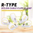 thumbnail image 4 of xianlin-60 Pack White 1 Inch Nylon Plastic R-Type Cable Clips Clamp Kit, Nylon Screw Mounting Cord Fastener Clips with 60 Pack Screws for Wire Management, 4 of 4